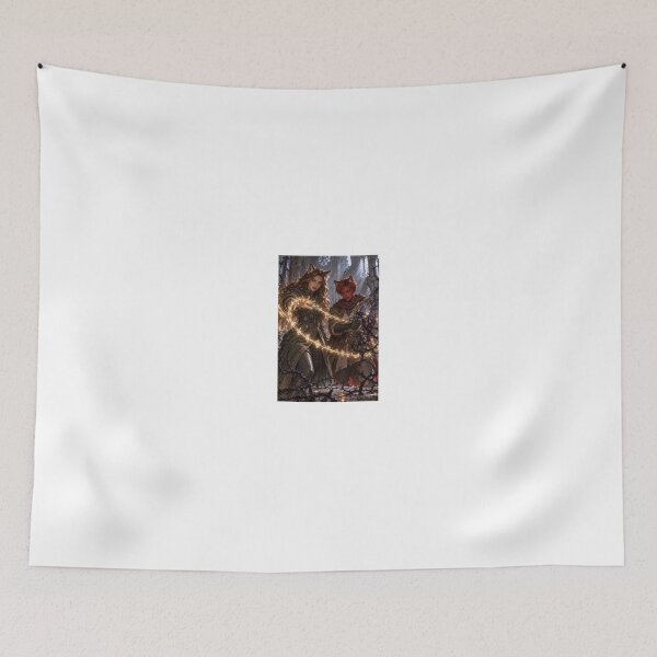 Item preview, Wolf and companion under a golden curse designed and sold by CathryneDelamort.