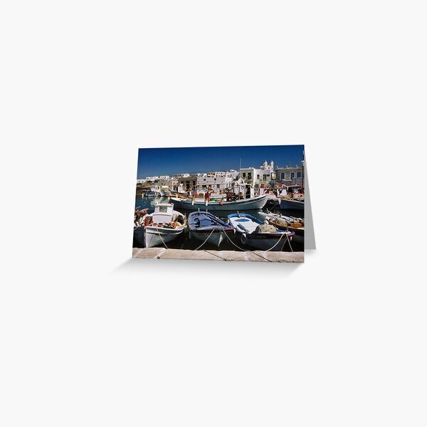 Naoussa Harbor Greeting Card