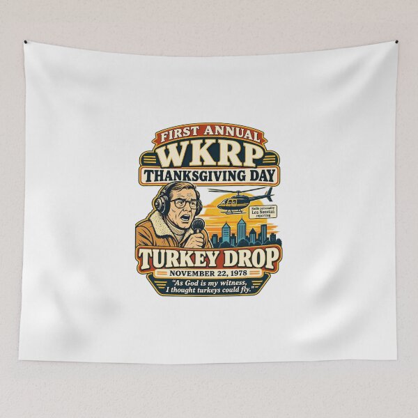Item preview, Thanksgiving WKRP Turkey Drop - First Annual WKRP Thanksgiving Day Cincinnati OHs designed and sold by LyubomirTomi.
