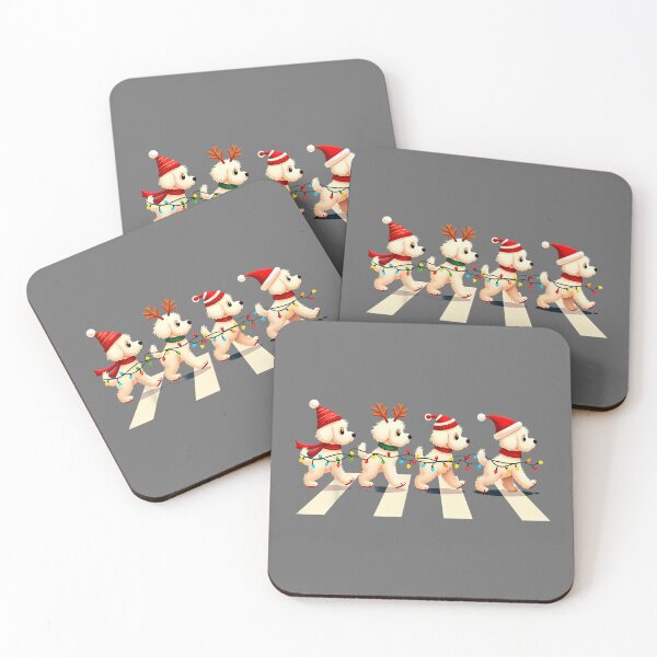 Item preview, Bichon Frise Dog Crossing the Road Christmas designed and sold by KristineLi.