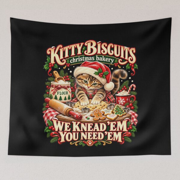 Item preview, Kitty Biscuits Christmas Bakery We Knead Em You Need Em designed and sold by MaskedTarget.