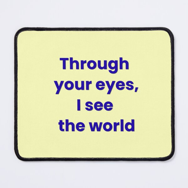 Item preview, (Navy) Through Your Eyes I See The World Minimalist Handwritten Love Quote designed and sold by r-wan-design.