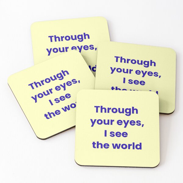 Item preview, (Navy) Through Your Eyes I See The World Minimalist Handwritten Love Quote designed and sold by r-wan-design.