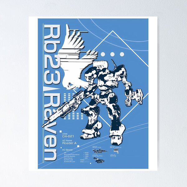Item preview, Armored Core Rb23 Raven Blueprint designed and sold by elizon-ludivi.