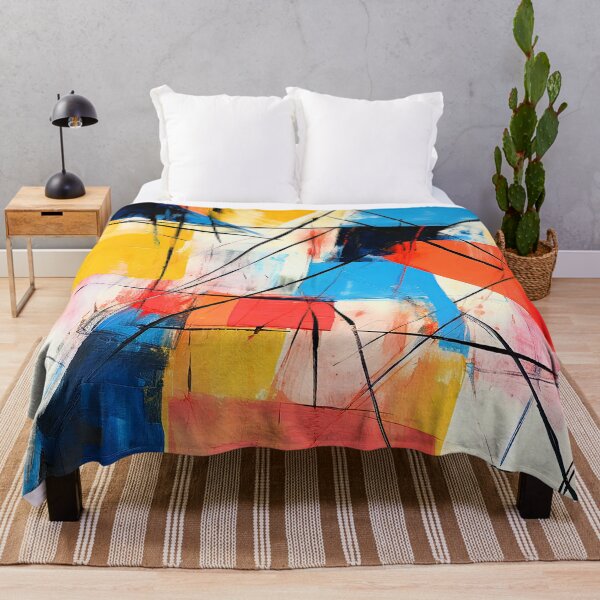 Item preview, Abstract Geometric Shapes Modern Art | Blue Red Yellow designed and sold by DEC02.
