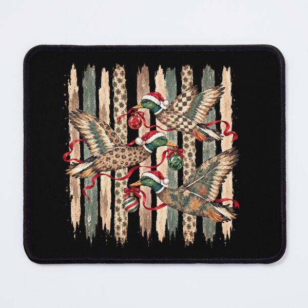 Item preview, Three Patterned Christmas Mallards Carrying Festive Ornaments designed and sold by SuziLope.