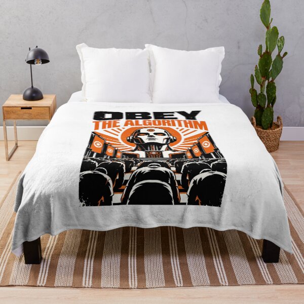 Item preview, OBEY THE ALGORITHM – AI Propaganda Poster designed and sold by therockstuff.
