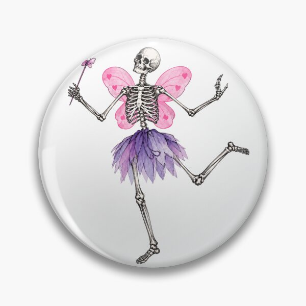 Item preview, Funny Mental Health Skeleton Whimsical Fairy  designed and sold by OMITTEROMINOUS.