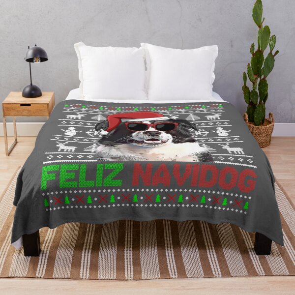 Item preview, Border Collie Feliz Navidog Funny Christmas designed and sold by KristineLi.
