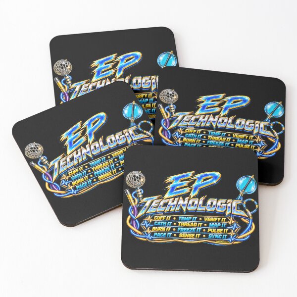 Item preview, EP Technologic | Electric Blue & Gold Retro EP Lab Band Tee designed and sold by KookyKookaburraDesigns.