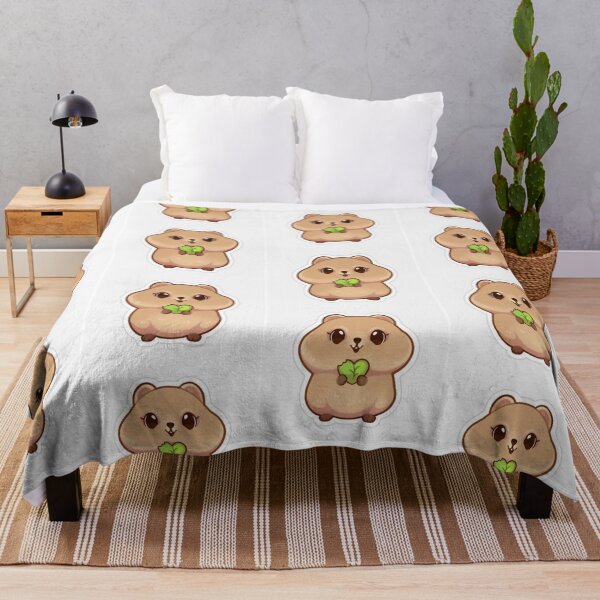 Item preview, Happiest Little Quokka - Cute Kawaii Quokka Holding Green Leaf designed and sold by ArtByKapil.