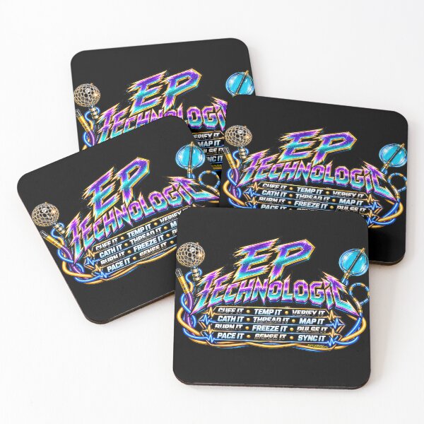 Item preview, EP Technologic | Neon Purple & Teal Retro EP Lab Band Tee designed and sold by KookyKookaburraDesigns.