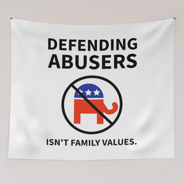 Item preview, Defending abusers isn’t family values. designed and sold by Rachel the Artist .