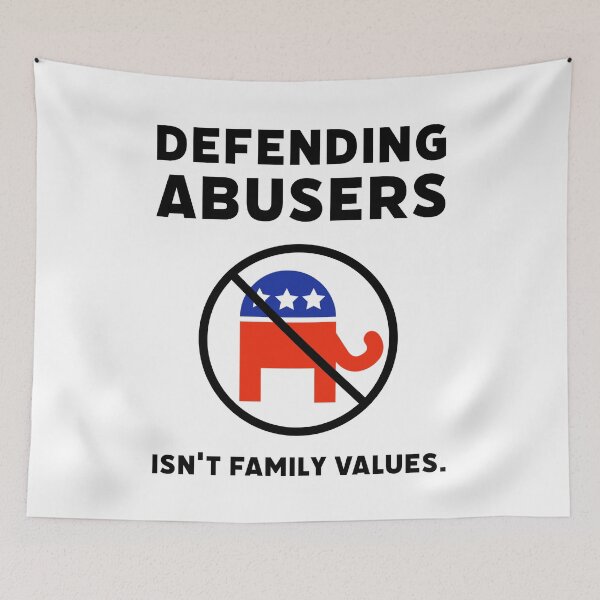Item preview, Defending abusers isn’t family values. designed and sold by Rachel the Artist .