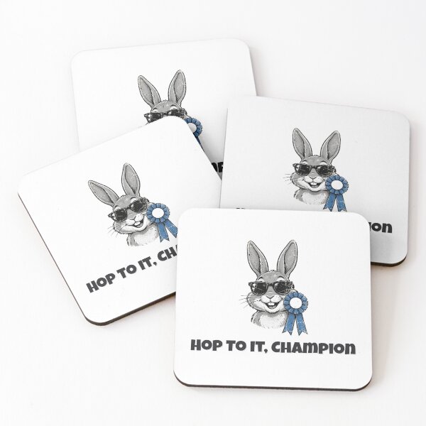 Item preview, Hop To It, Champion Funny Rabbit Farm Design designed and sold by Wild Shades.
