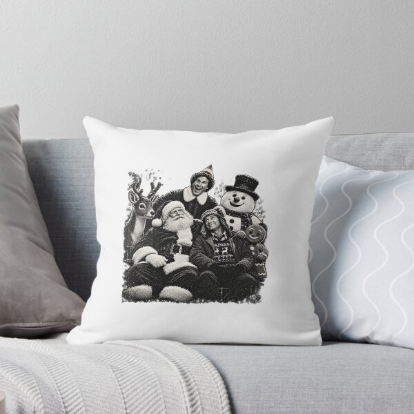 Item preview, Monochrome Christmas Gathering with Santa and Reindeer designed and sold by Aladino Tamayo.