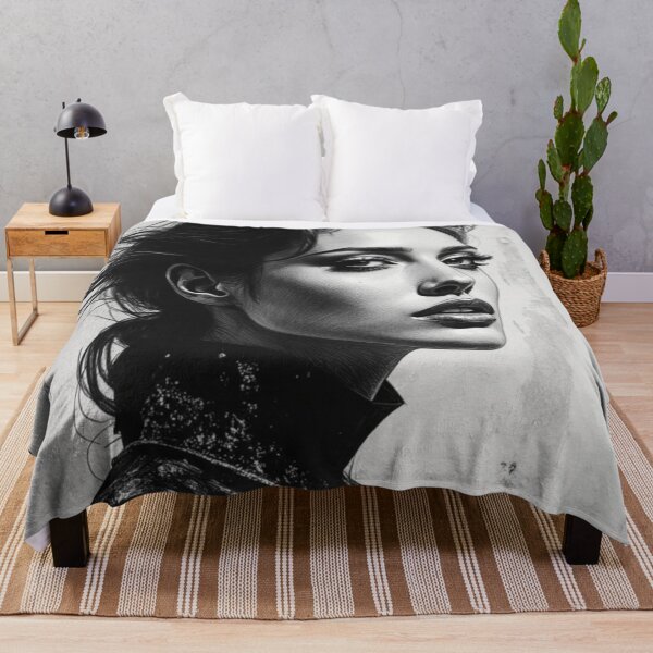 Item preview, Eternal Gaze - Monochrome Pencil Style Fashion Portrait designed and sold by nhk999.