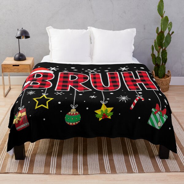 Item preview, Bruh Funny Christmas Red Plaid Teens Boys Kids Xmas Pajamas designed and sold by River Silva.