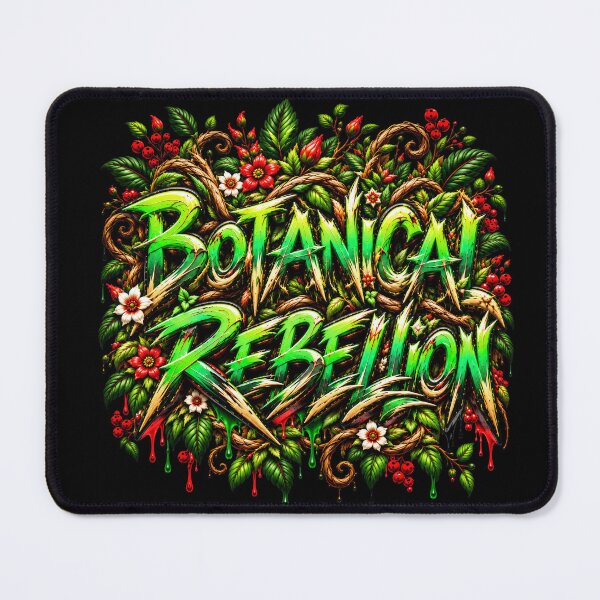 Item preview, Botanical Rebellion – Emerald Green Nature Graffiti designed and sold by DansCreations42.