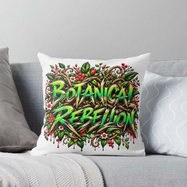 Item preview, Botanical Rebellion – Emerald Green Nature Graffiti designed and sold by DansCreations42.