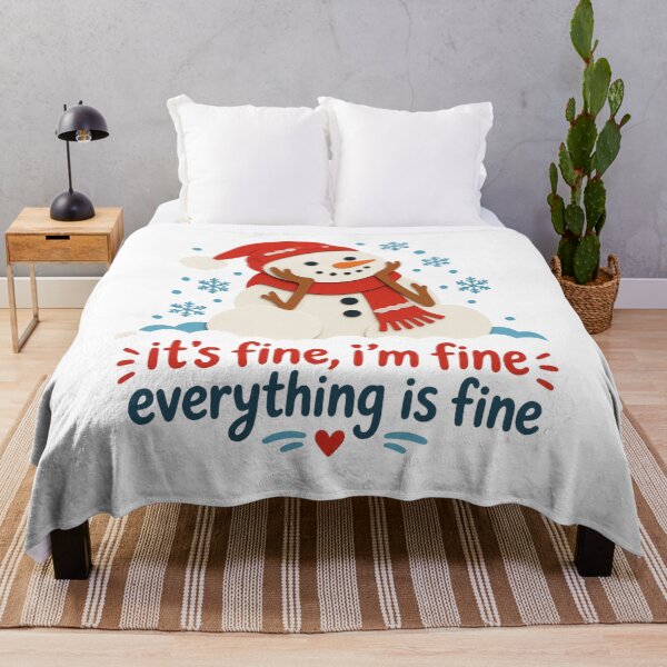 Item preview, It's Fine I'm Fine Everything is Fine Snowman designed and sold by Positive&FunnyThings.