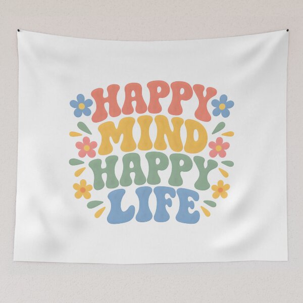 Item preview, Happy mind happy life  designed and sold by trendspatterns.