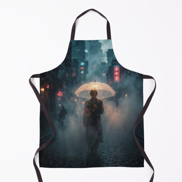 Item preview, Midnight Rain Wanderer - Moody Urban Nightscape Art designed and sold by nhk999.