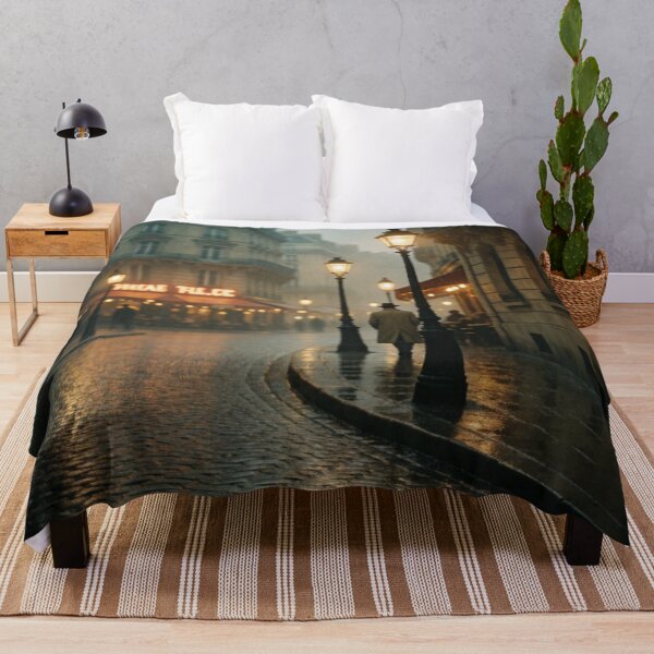 Item preview, Paris Rain Reflections - Romantic European Street Scene designed and sold by nhk999.