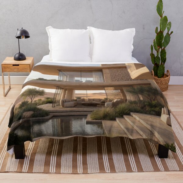 Item preview, Desert Modern Oasis - Luxury Contemporary Villa Artwork designed and sold by nhk999.