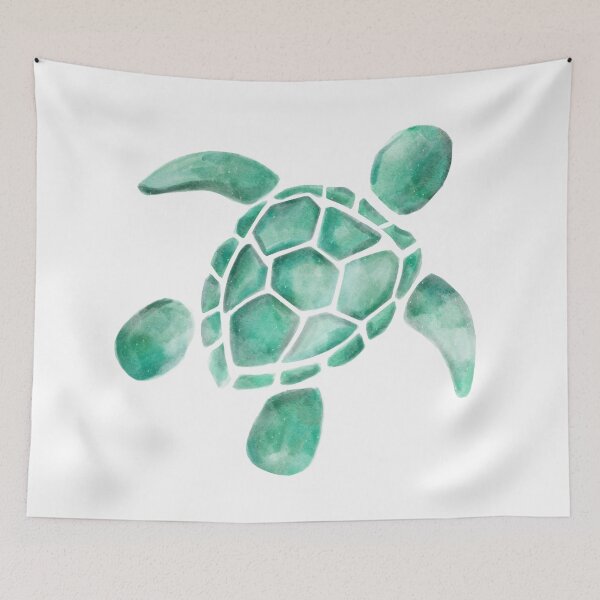 Item preview, Green Watercolor Sea Turtle  designed and sold by Super Neon Pixels .