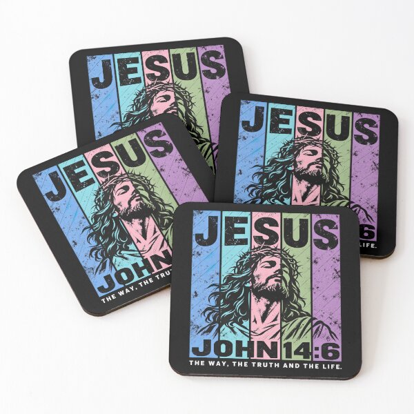 Item preview, John 14 6 The Way The Truth The Life Retro, Retro Jesus designed and sold by graphic-genie.