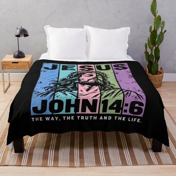 Item preview, John 14 6 The Way The Truth The Life Retro, Retro Jesus designed and sold by graphic-genie.