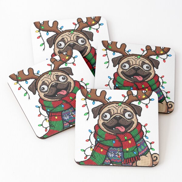 Item preview, Derpy Christmas Pug - Funny Ugly Sweater Design designed and sold by obalartsMerch.