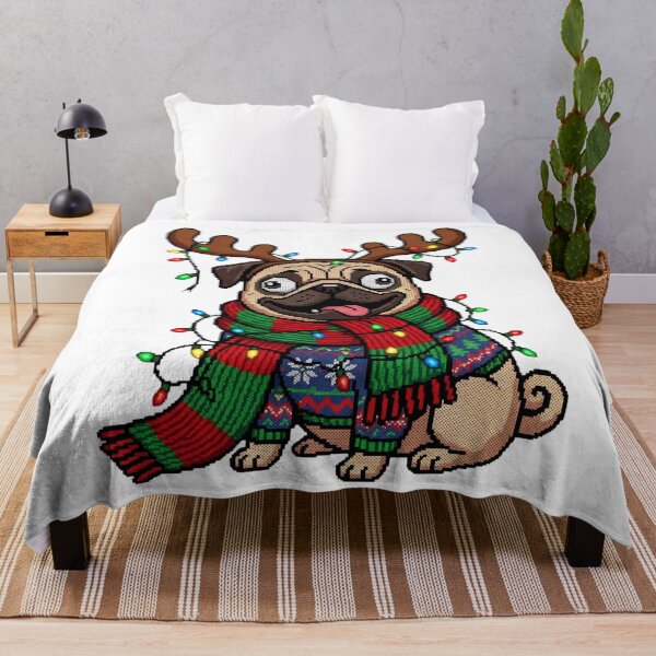 Item preview, Derpy Christmas Pug - Funny Ugly Sweater Design designed and sold by obalartsMerch.
