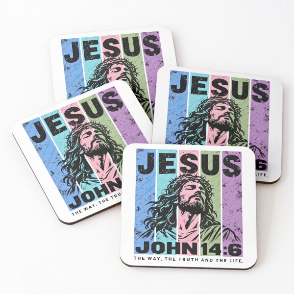 Item preview, John 14 6 The Way The Truth The Life Retro, Retro Jesus designed and sold by graphic-genie.