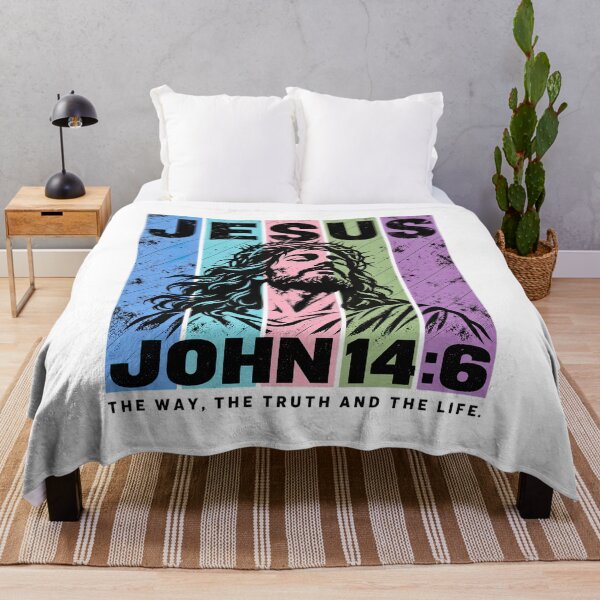 Item preview, John 14 6 The Way The Truth The Life Retro, Retro Jesus designed and sold by graphic-genie.