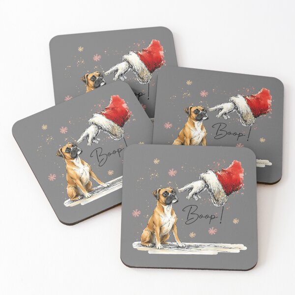 Item preview, Boxer and Santa Hand Boop Christmas designed and sold by KristineLi.