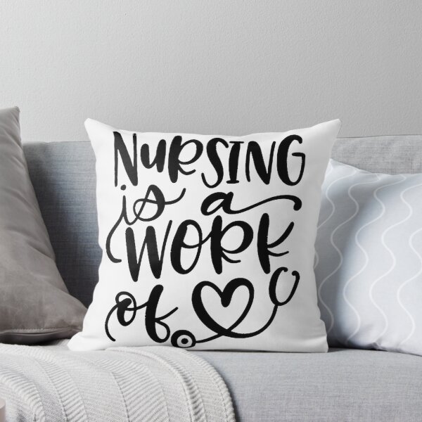 Item preview, Nursing Is a Work of Heart Inspirational Quote Design for Healthcare Professionals designed and sold by EstherCGraphic.
