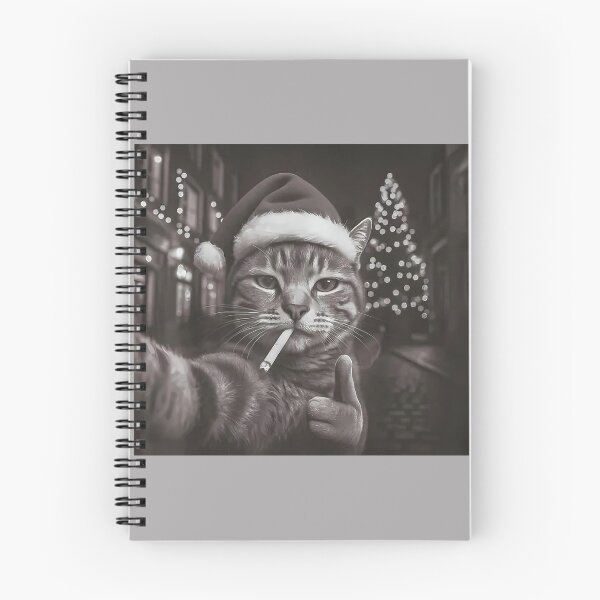 Item preview, Smoking Cat Meme Funny Christmas Cigarette Cat designed and sold by GreggRoss.