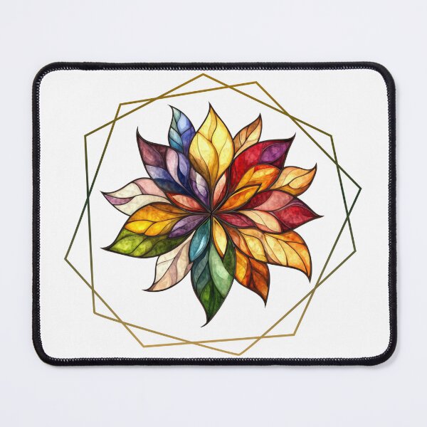 Item preview, Stained Glass Free Form Flower in Frame designed and sold by CarolBeeDesigns.
