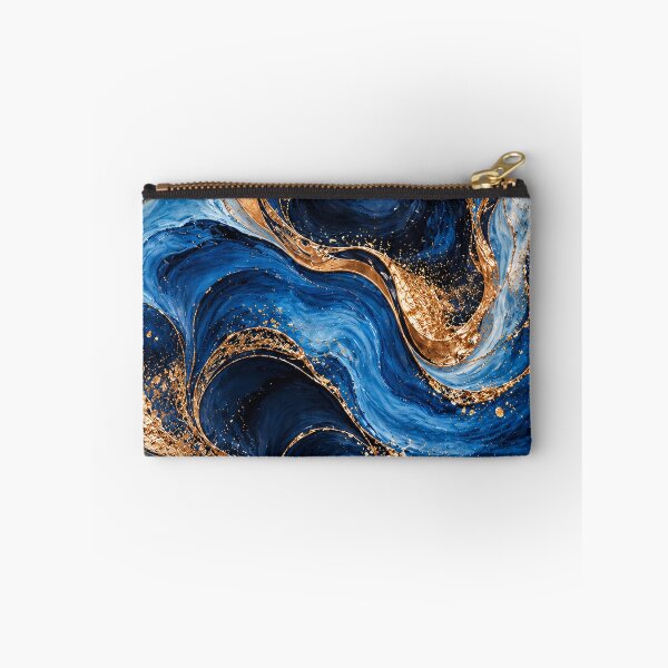 Item preview, Sapphire Blue and Gold Marble – Luxury Abstract Fluid Art designed and sold by Bizzfora.