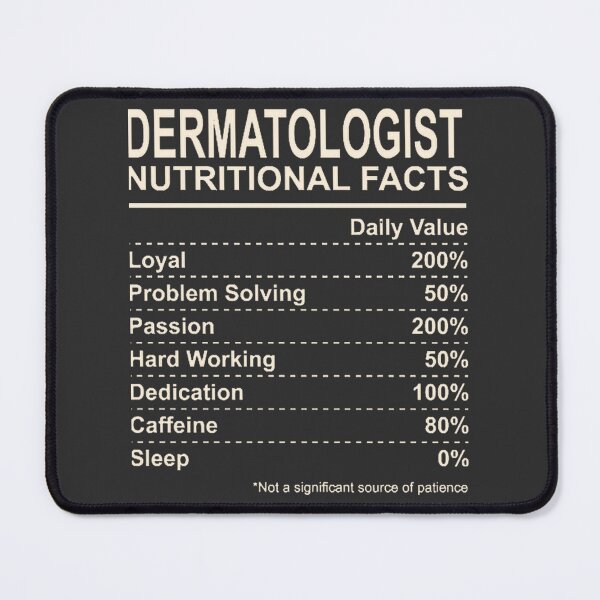 Item preview, Dermatologist Nutritional Facts Humorous Skin Care Design for Professionals designed and sold by FUSEstReetWeAr.