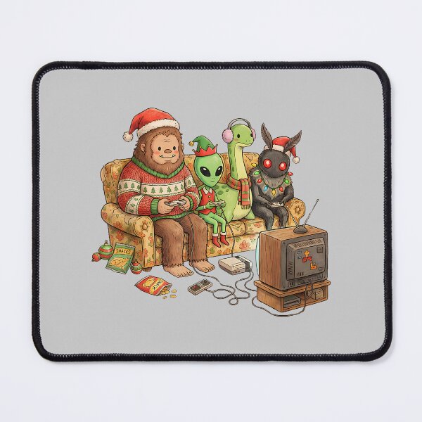 Item preview, Bigfoot Alien Nessie Mothman Retro Gaming Christmas Party designed and sold by mjohnson9.