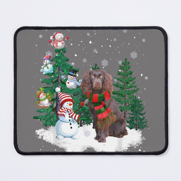 Item preview, Boykin Spaniel Christmas Snowman and Tree designed and sold by KristineLi.