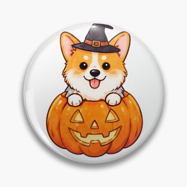 Item preview, Corgi Witch in a Jack O Lantern designed and sold by Funny Label.