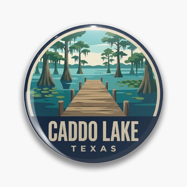 Item preview, Caddo Lake Texas Wooden Pier Circle Badge Sticker designed and sold by DetourDgn.