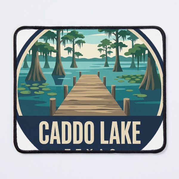 Item preview, Caddo Lake Texas Wooden Pier Circle Badge Sticker designed and sold by DetourDgn.