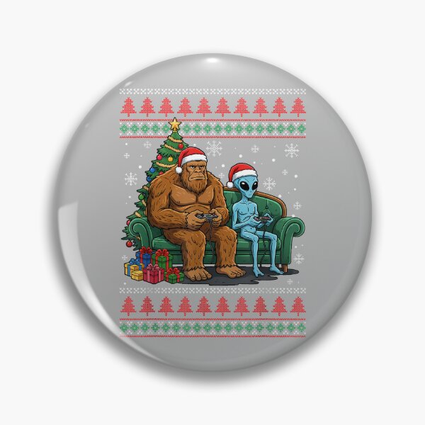 Item preview, Bigfoot Alien Video Games Gaming Sasquatch Ugly Christmas designed and sold by mjohnson9.