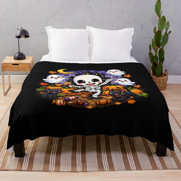 Item preview, Cute Skeleton Ghost Pumpkin Halloween Party Design designed and sold by OlyvieArt.