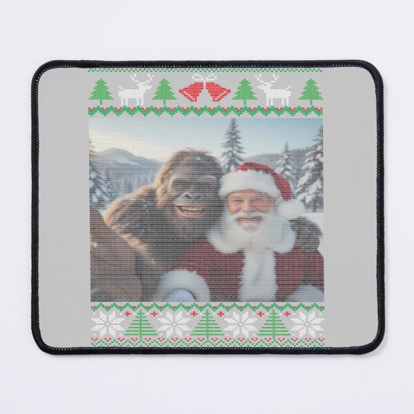 Item preview, Bigfoot and Santa Selfie on Funny Sasquatch Ugly Christmas designed and sold by mjohnson9.